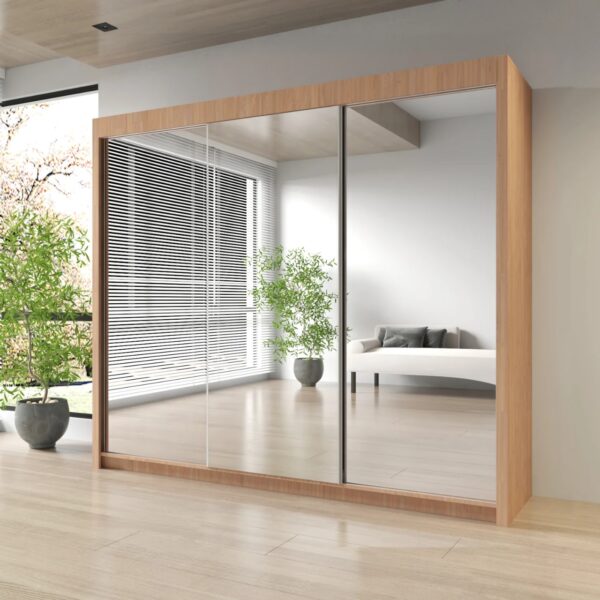 Milan Mirror Sliding Door Wardrobe