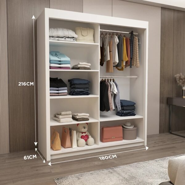Milan Mirror Sliding Door Wardrobe