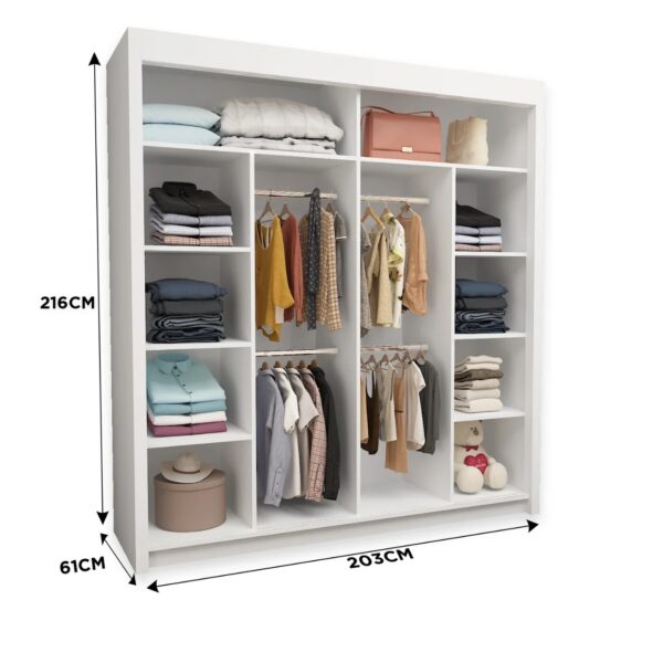 Milan Mirror Sliding Door Wardrobe