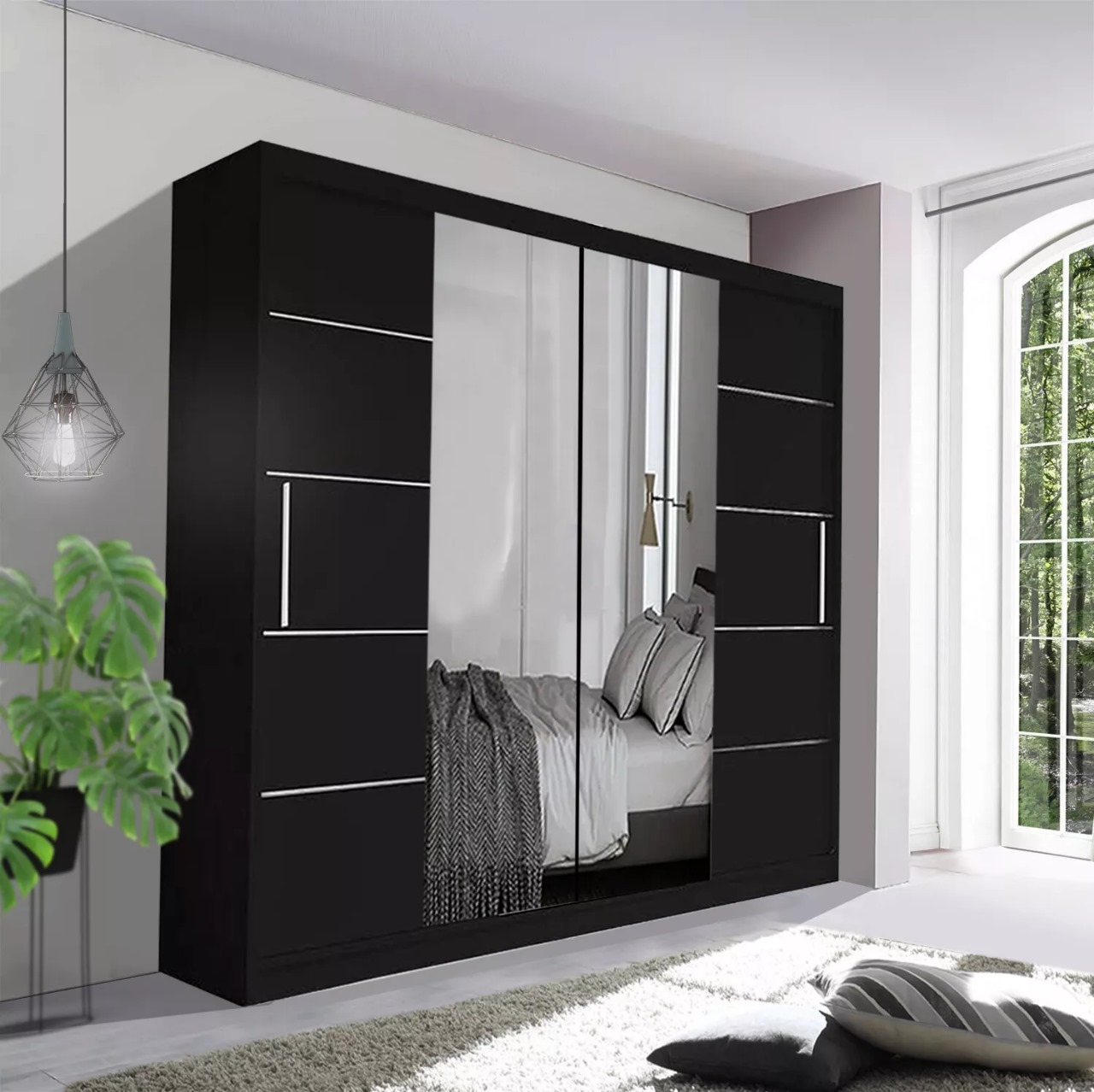 Oslo Mirror Bedroom Sliding Wardrobe