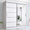 Lyon Modern Mirrored Sliding Door Wardrobe