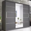 Lyon Modern Mirrored Sliding Door Wardrobe