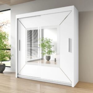 Modern Venice 2-Door Sliding Mirror Wardrobe