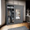 Modern Venice 2-Door Sliding Mirror Wardrobe