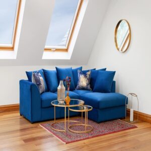 Dylan L-Shaped Plush Velvet Sofa – Fire-Safe UK Design