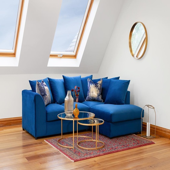 Dylan L-Shaped Plush Velvet Sofa – Fire-Safe UK Design