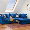 Dylan L-Shaped Plush Velvet Sofa – Fire-Safe UK Design