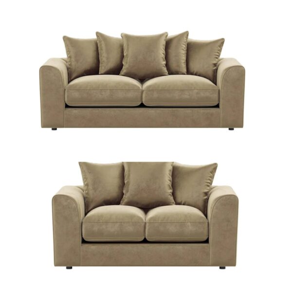 Dylan Plush velvet Fabric Sofa - (3+2 Sofa Set)
