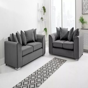 Dylan Plush velvet Fabric Sofa - (3+2 Sofa Set)