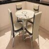 Turkish Round Dining Set | 4 Chairs | Multiple Colors