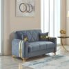 Kuzey Sofa Bed – Gold-Toned Elegance