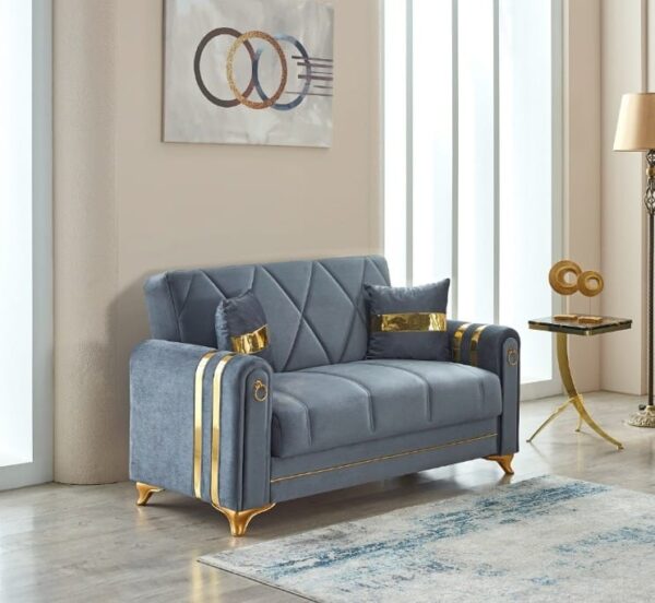 Kuzey Sofa Bed – Gold-Toned Elegance