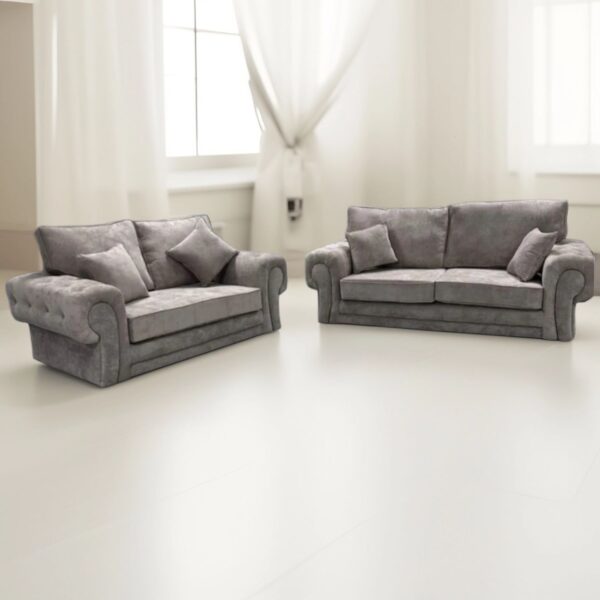 Verona Chesterfield Velvet Sofa – Luxury 2 & 3 Seater Set