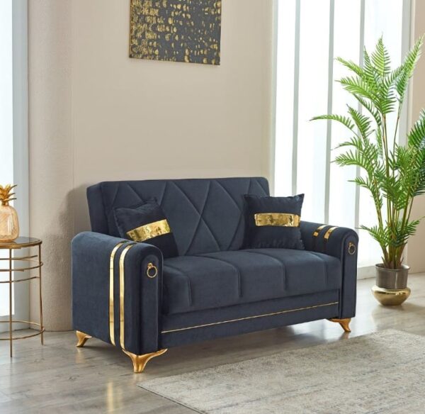 Kuzey Sofa Bed – Gold-Toned Elegance