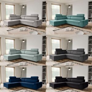 ARTIC Corner Sofa Bed with Storage & Pull-Out Bed
