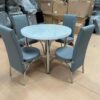 Turkish Round Dining Set | 4 Chairs | Multiple Colors