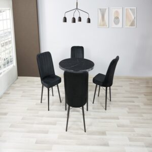 Round Black Dining Table