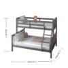 Trio Bunk Bed – Solid Triple Sleeper for Kids & Adults