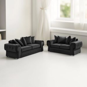 Verona Chesterfield Velvet Sofa – Luxury 2 & 3 Seater Set